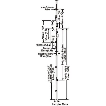 Strybuc Auto Roller Lock Extension 850-8778275